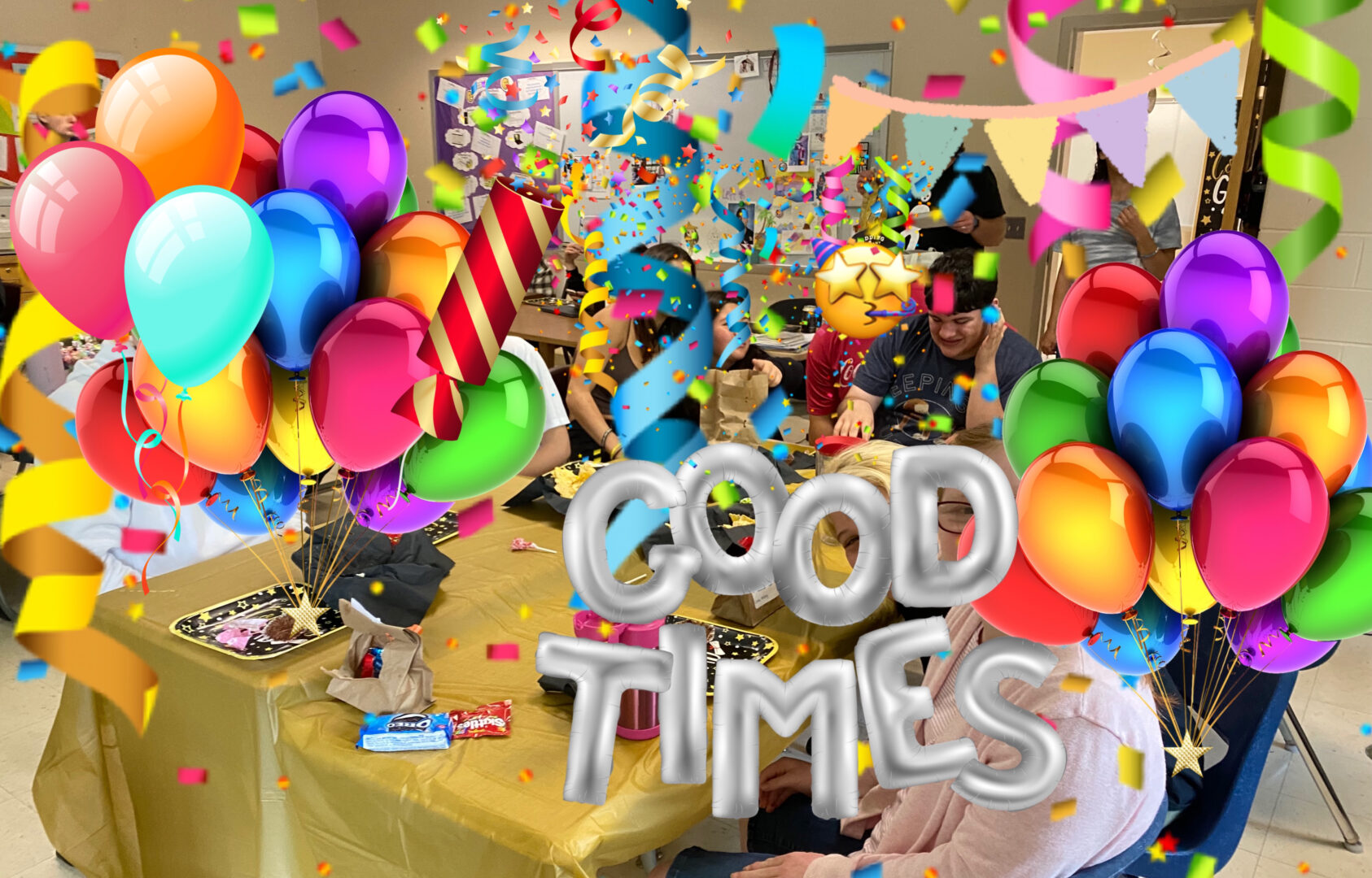 Party with all of Mikey's high school buddies.